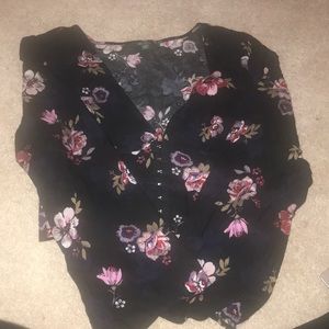 Wild Fable, cherry blossom print crop top